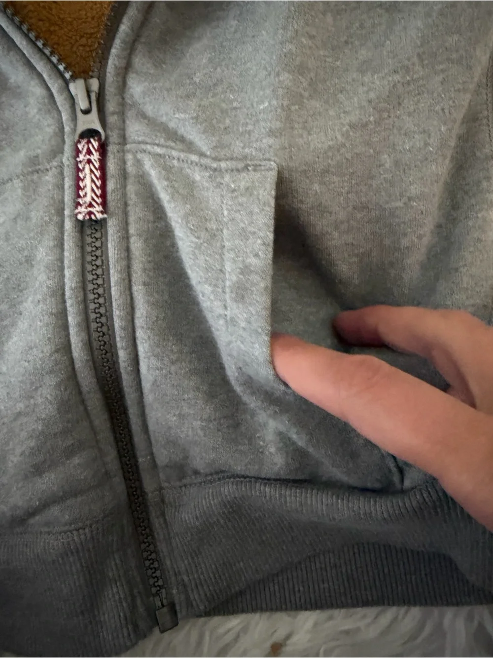 Carter's 5T Gray Sherpa Lined Hooded Zip Hoodie Jacket